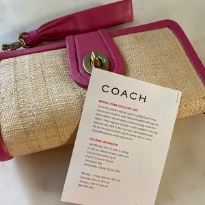 Coach Straw Clutch